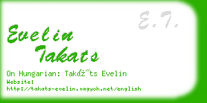 evelin takats business card